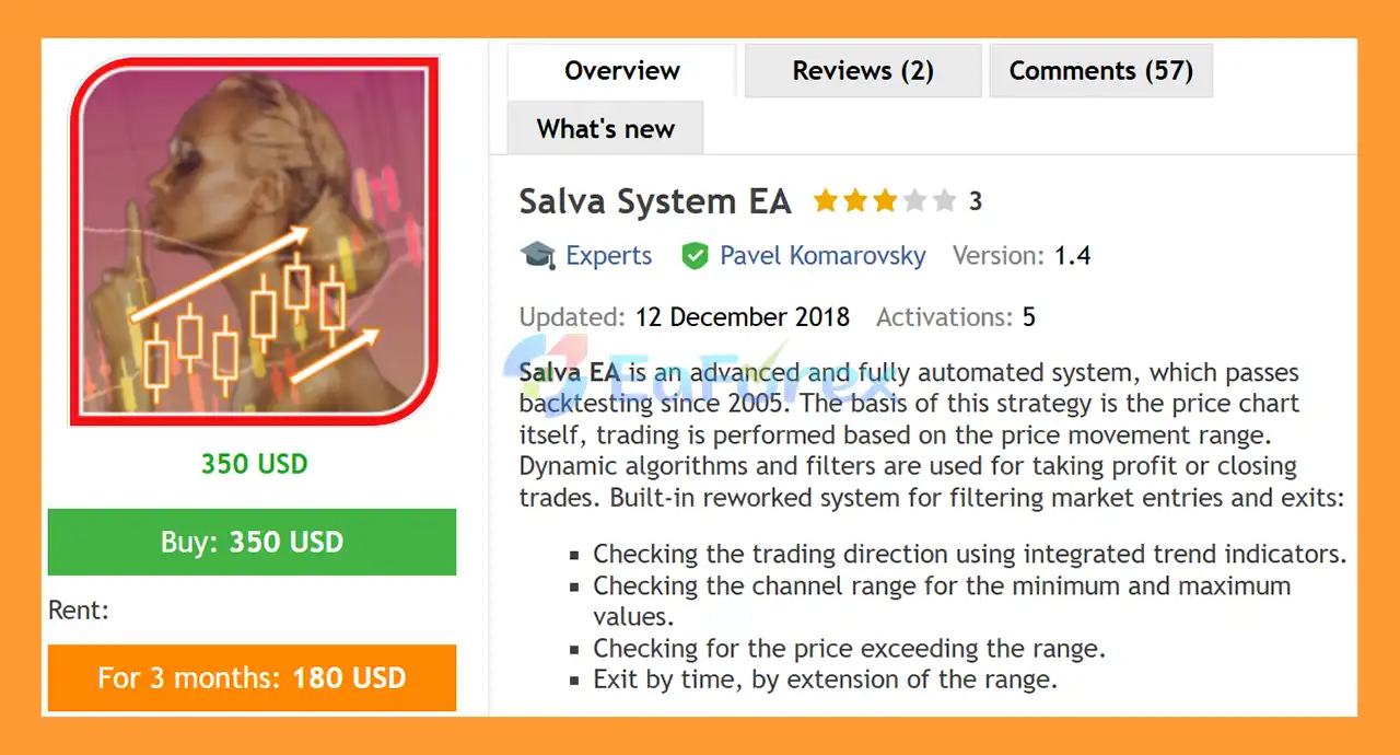 Salva System EA MT4 Overview