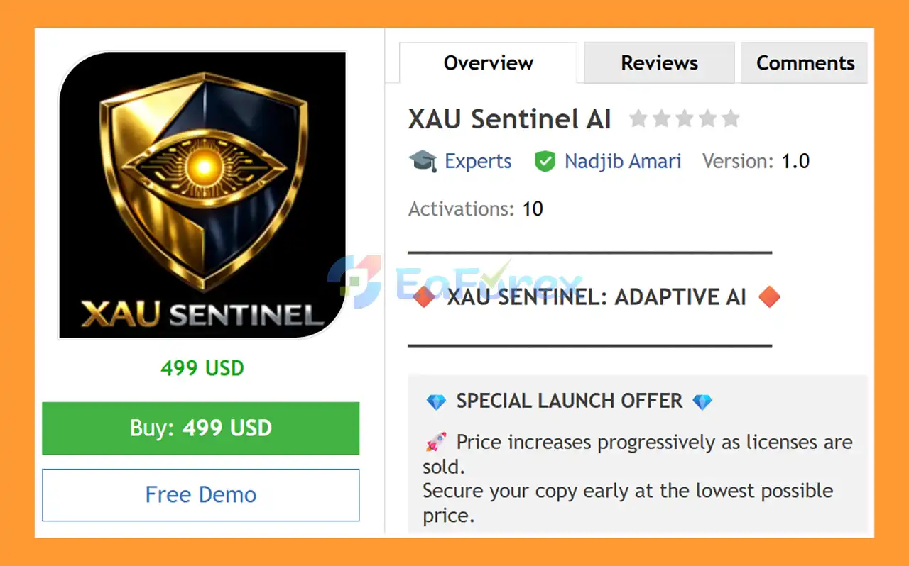 XAU Sentinel AI EA MT5 Overview