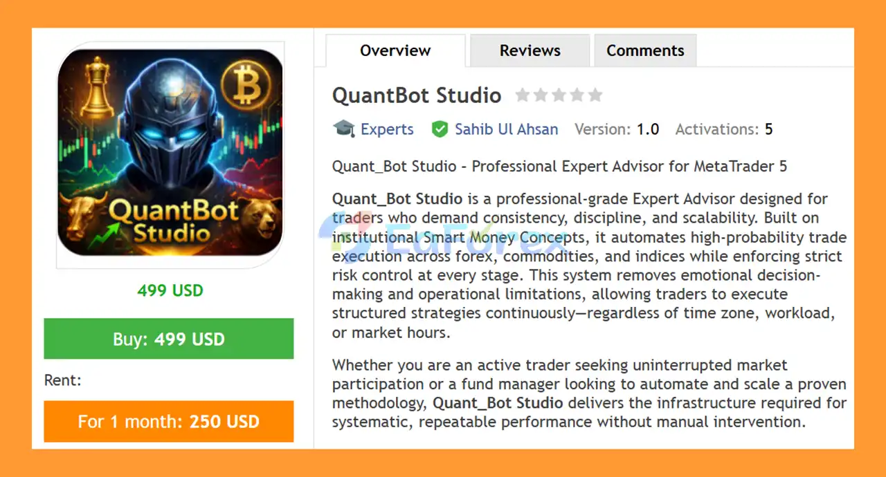 QuantBot Studio EA MT5 Overview