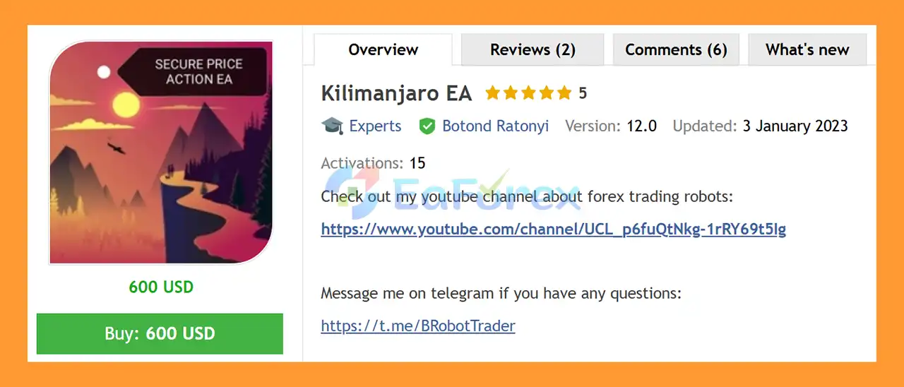 Kilimanjaro EA MT4 Overview