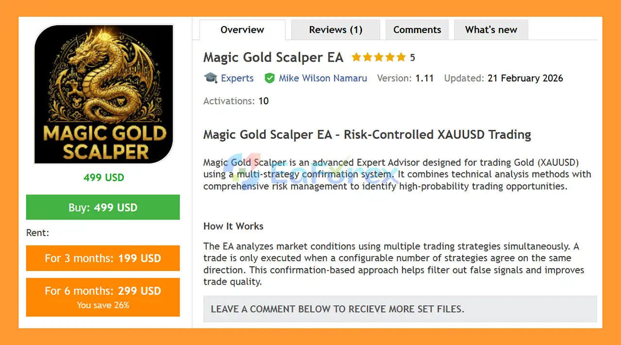 Magic Gold Scalper EA MT5 Overview
