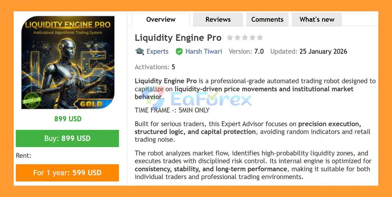 Liquidity Engine Pro EA MT5 Overview