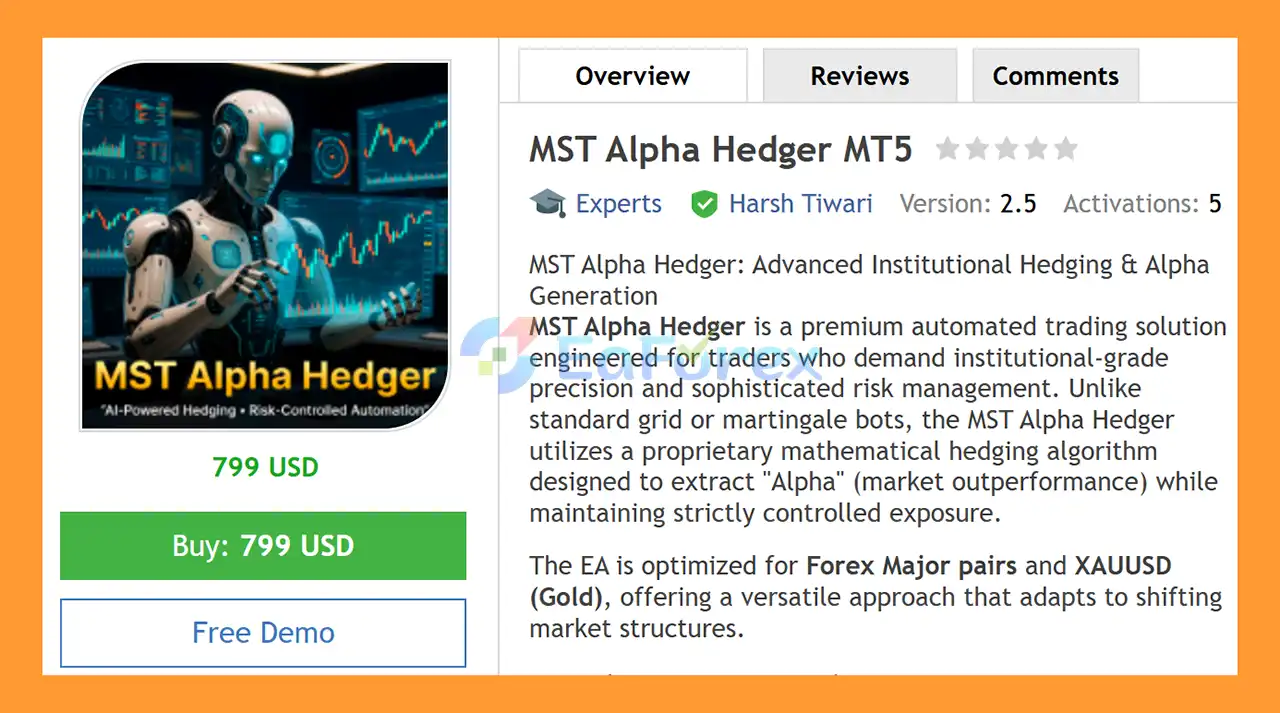 MST Alpha Hedger MT5 Overview