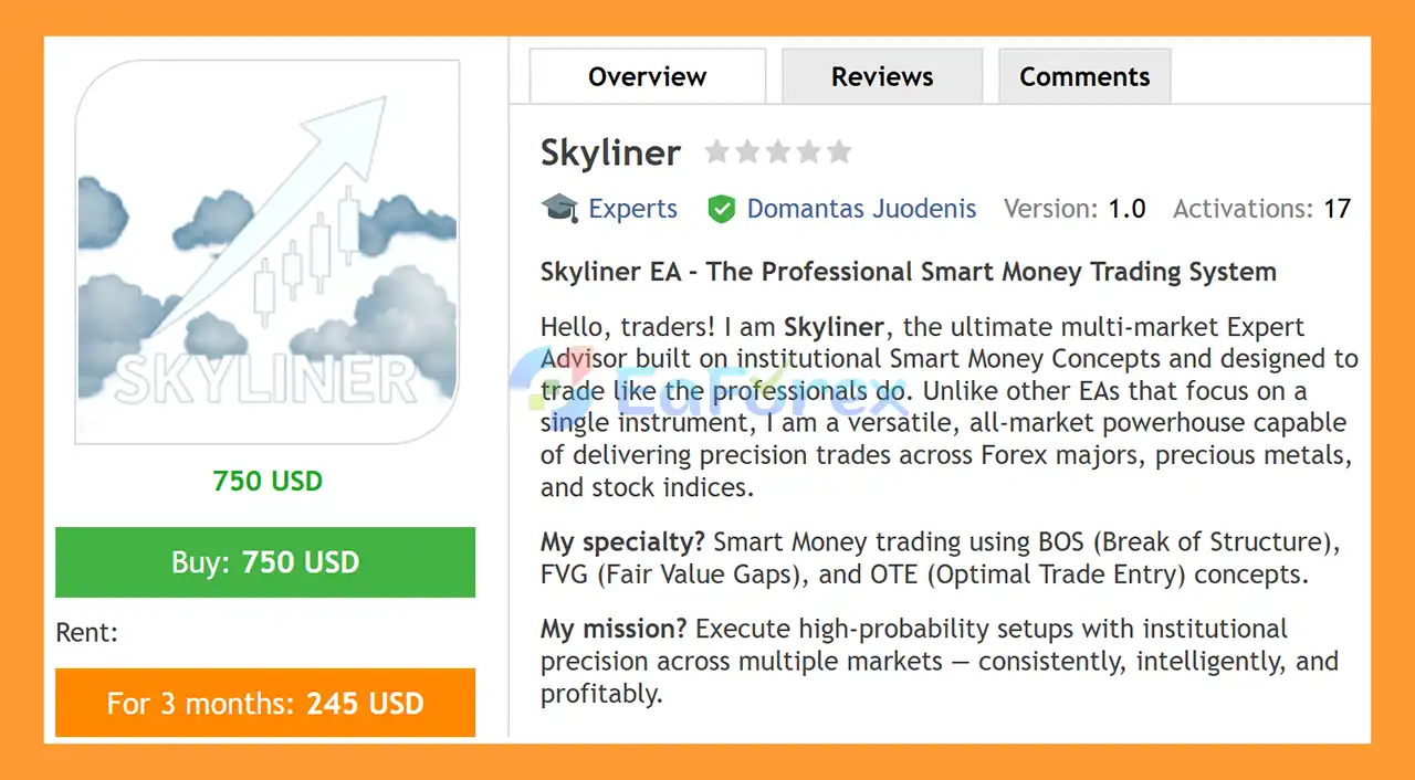 Skyliner EA MT5 Overview