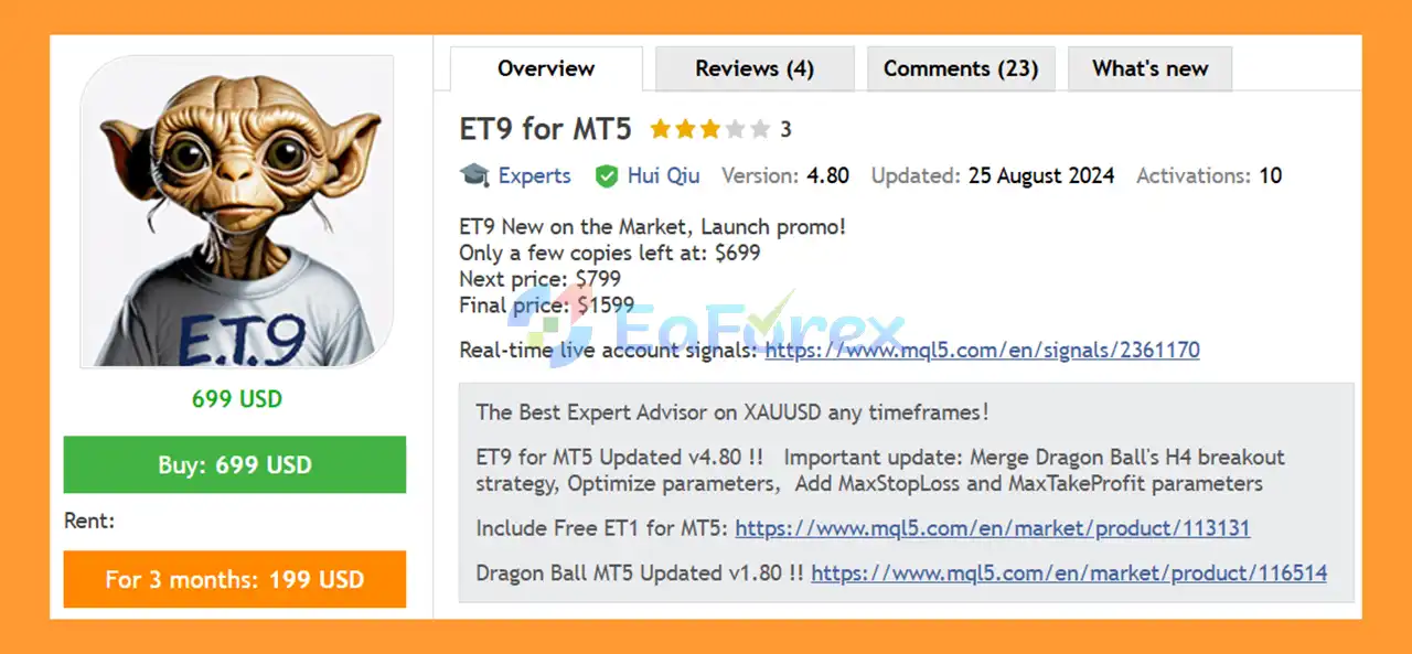 ET9 for MT5 Overview