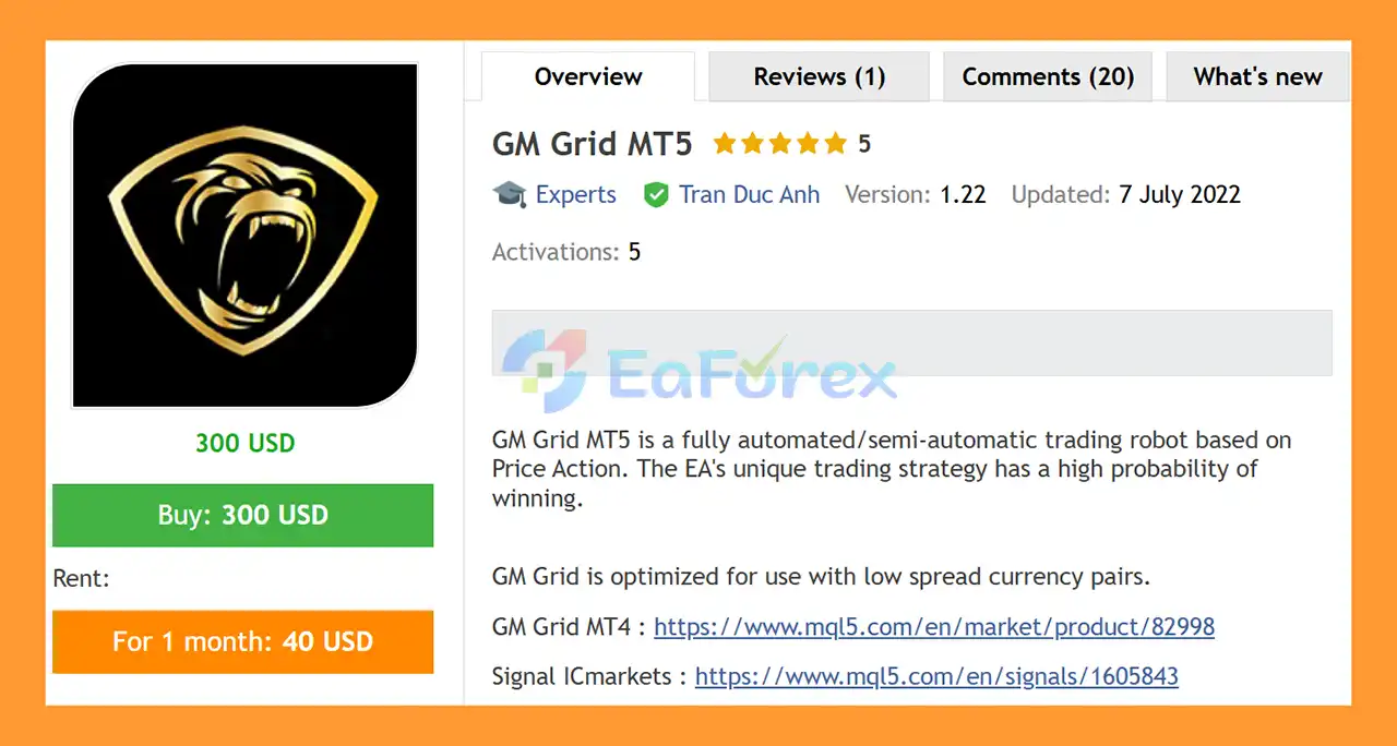 GM Grid MT5 Overview