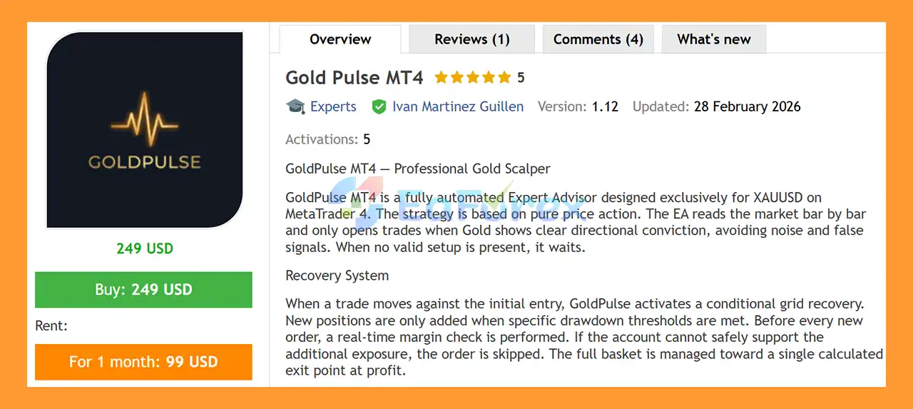Gold Pulse MT4 Overview