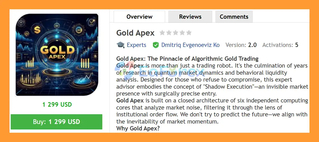 Gold Apex EA MT5 Overview