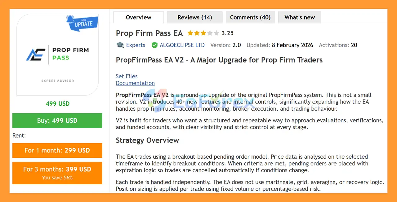 Prop Firm Pass EA MT5 Overview