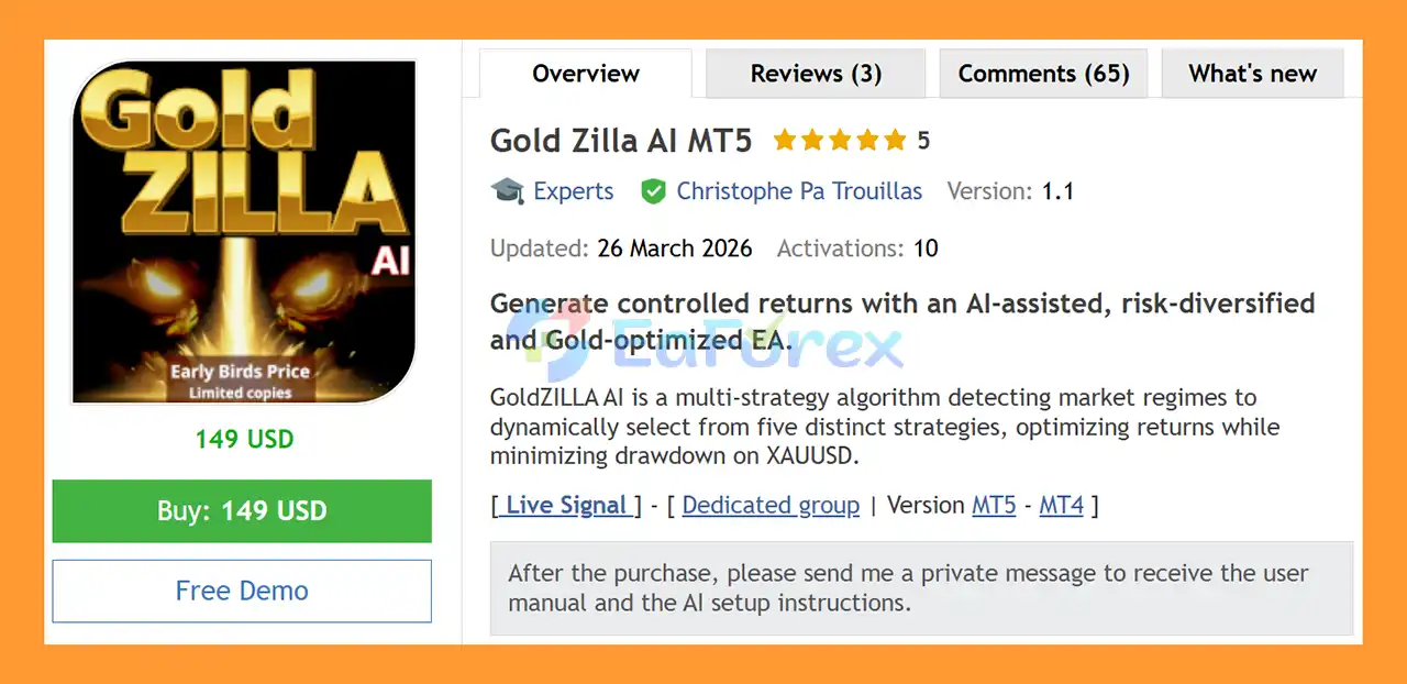 Gold Zilla AI MT5 Overview