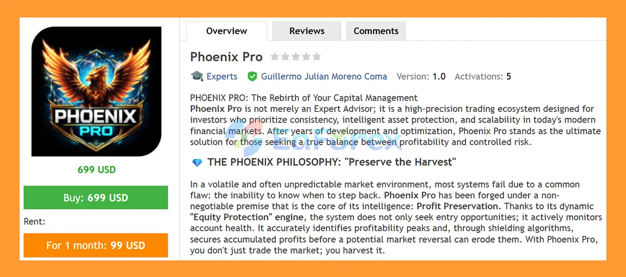 Phoenix Pro EA MT5 Overview