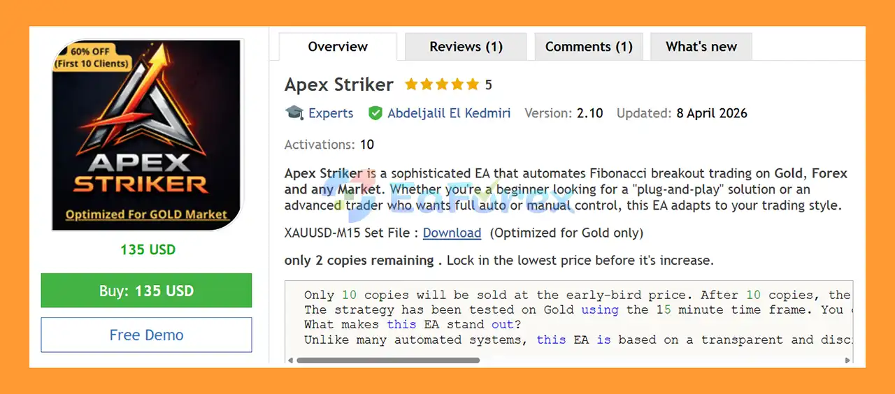 Apex Striker EA MT5 Overview