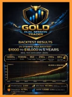 Gold Dual Session Trader EA MT5 Backtets