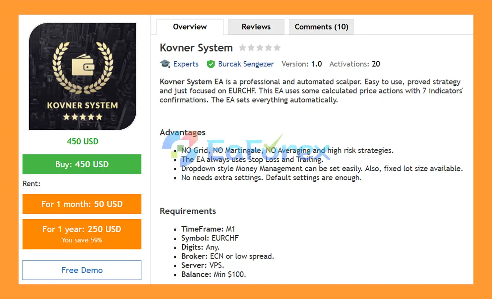 Kovner System EA MT4 Overview