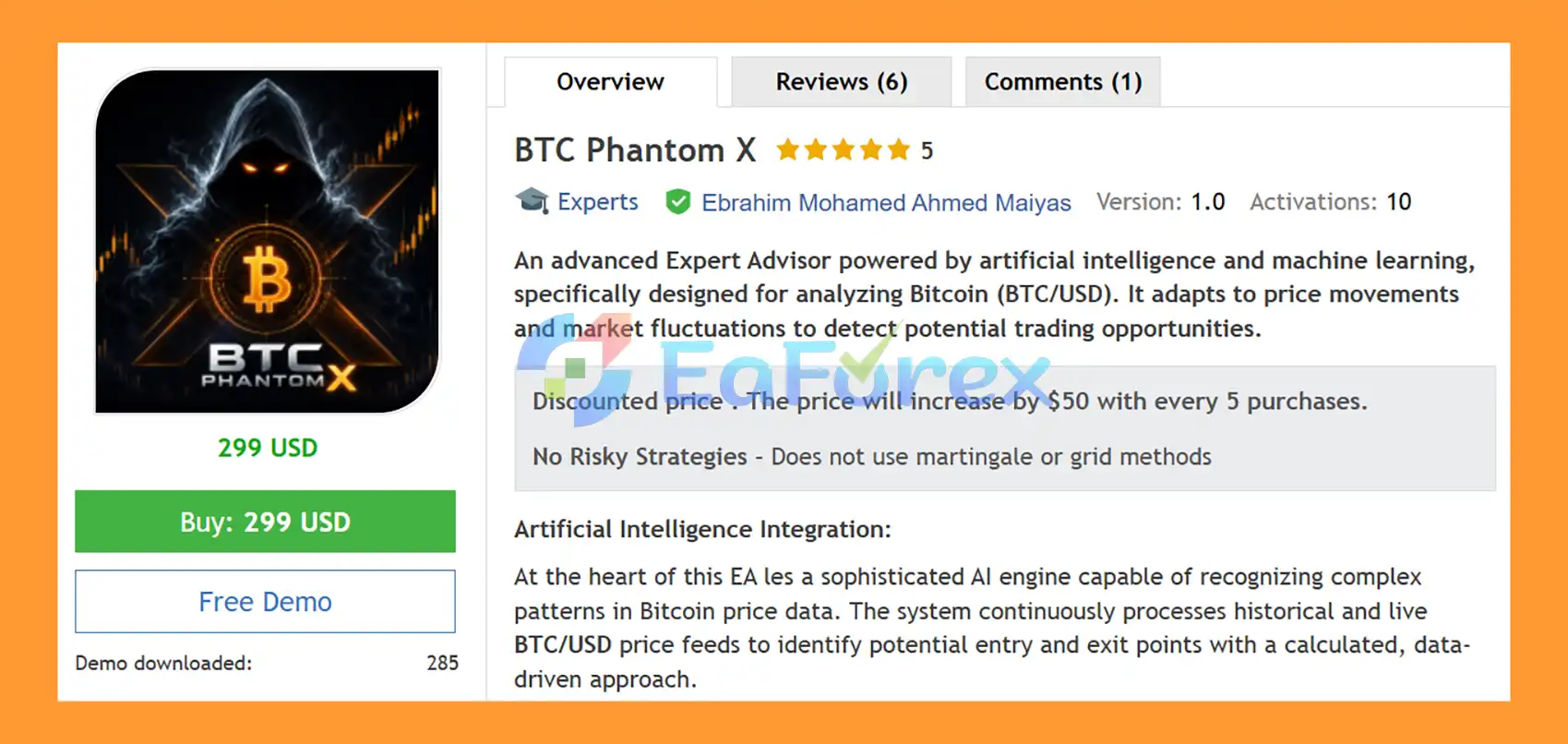 BTC Phantom X EA MT5 Overview