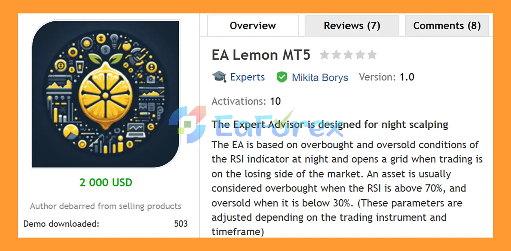 EA Lemon MT5 Overview
