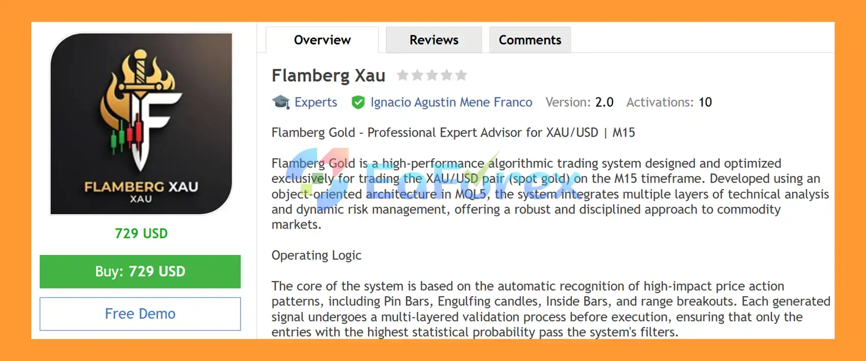 Flamberg Xau EA MT5 Overview