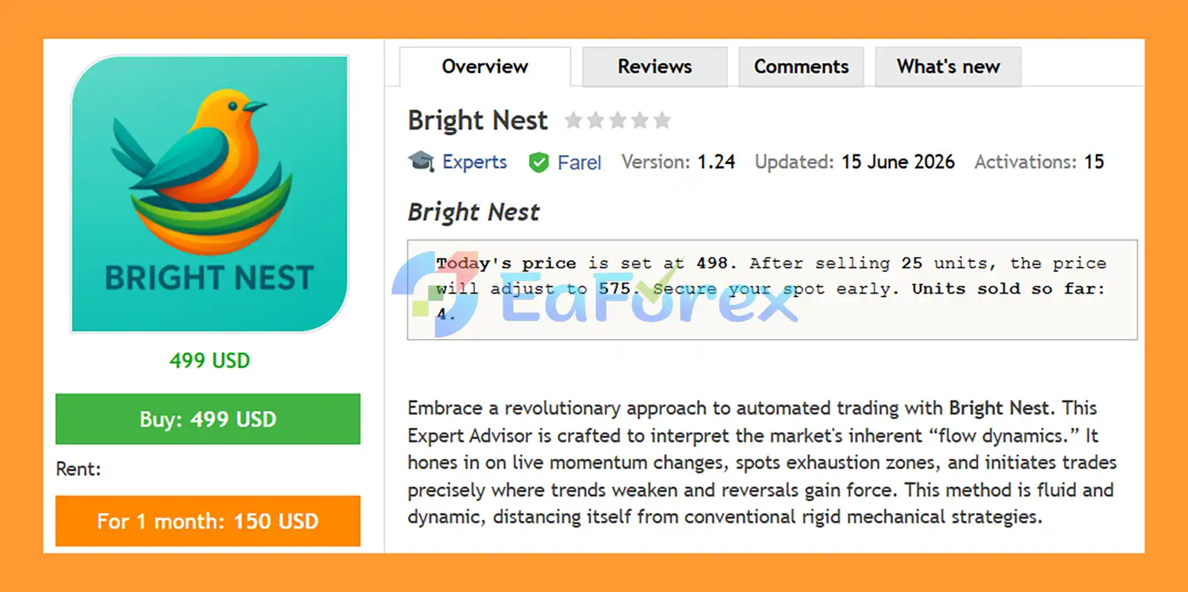 Bright Nest EA MT5 Overview