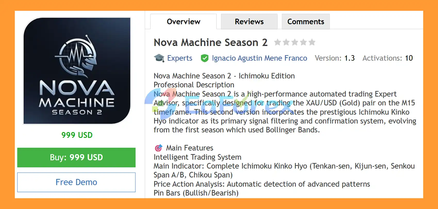 Nova Machine Season 2 EA MT5 Overview