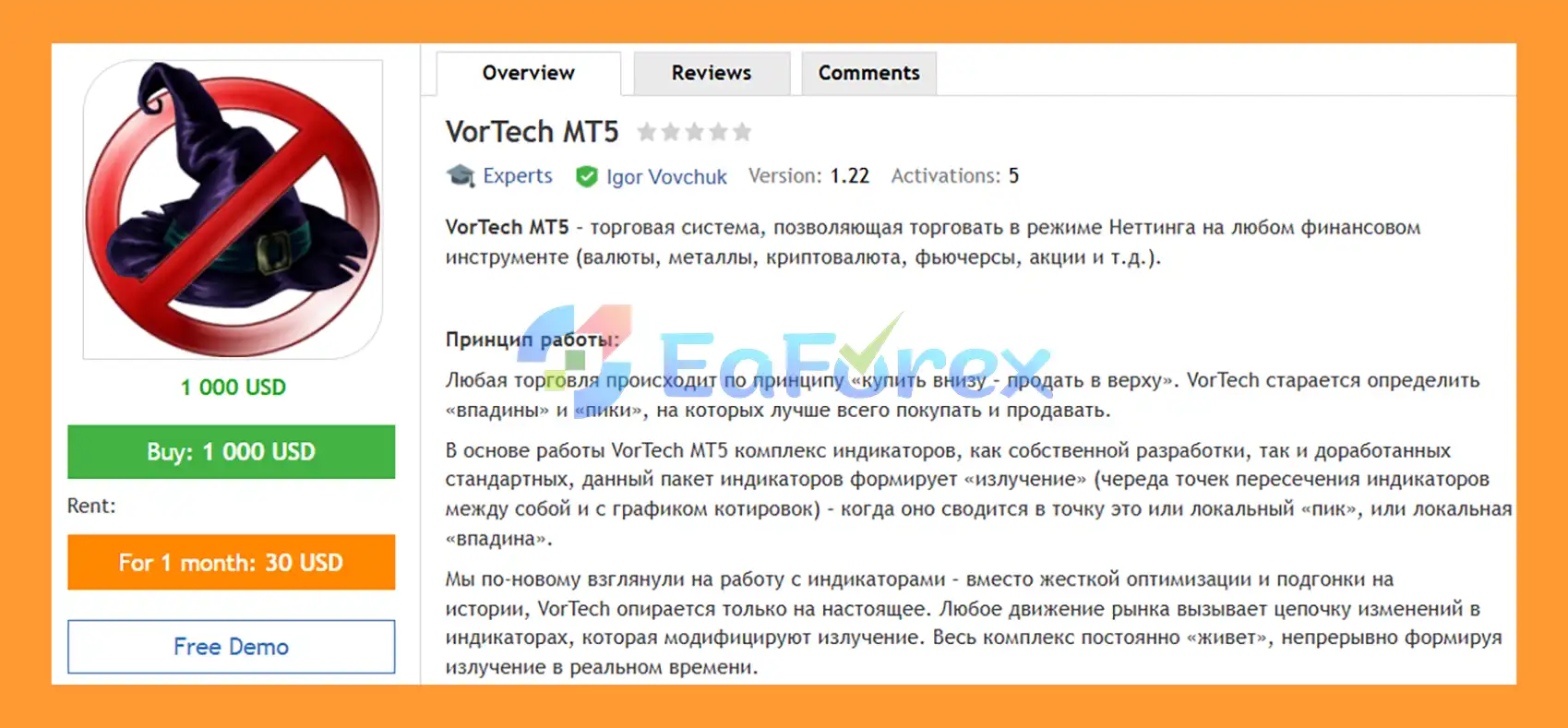 VorTech MT5 Overview