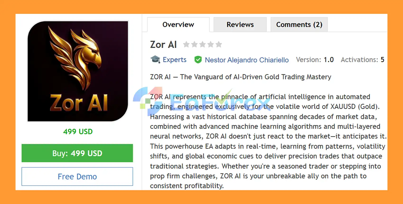 Zor AI EA MT5 Overview