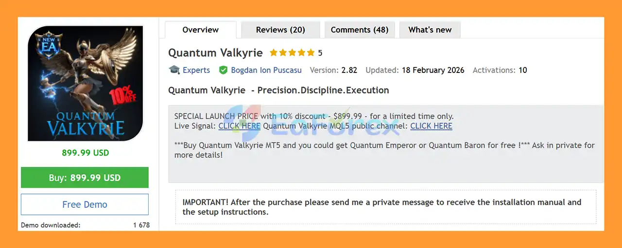 Quantum Valkyrie MT5 Overview